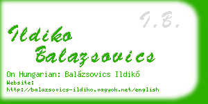 ildiko balazsovics business card
